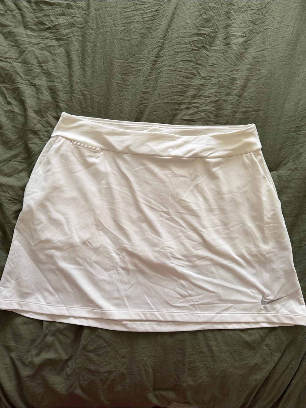 Nike Dri Fit Tennis Active Skirt White Size LARGE